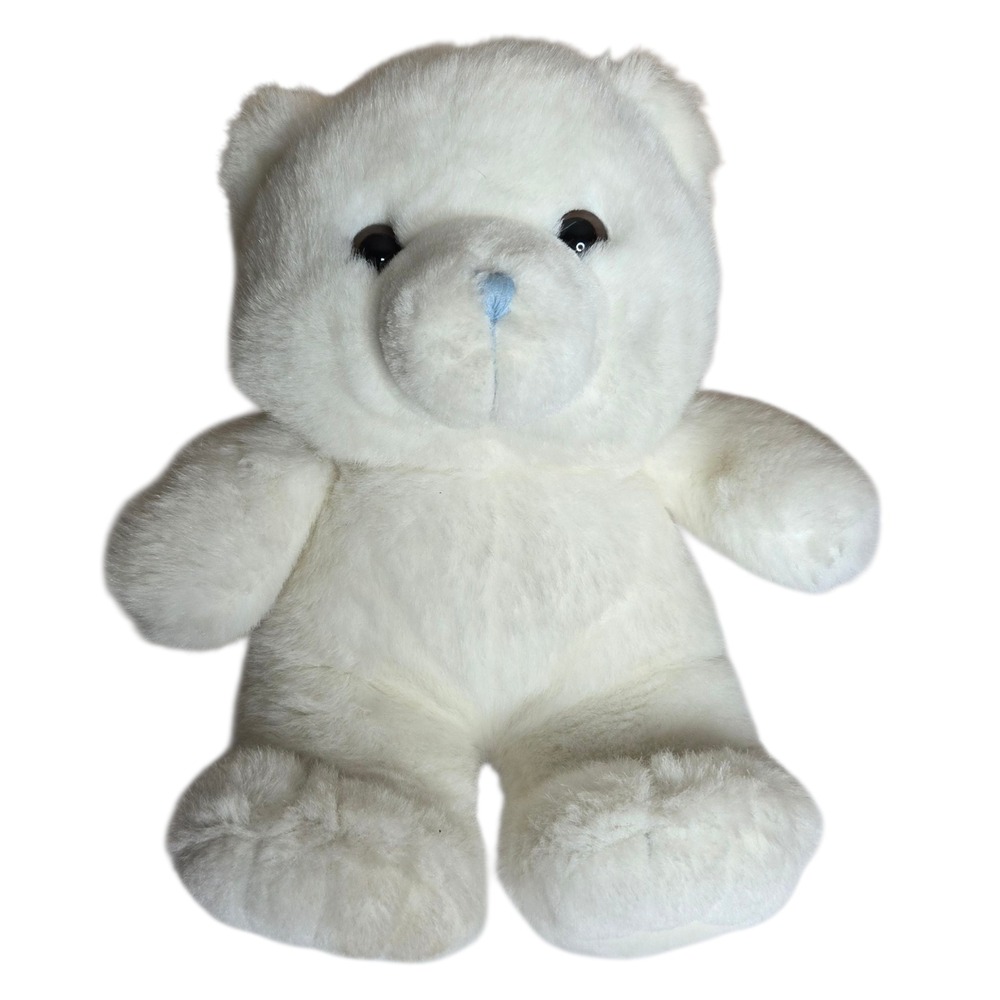 Vintage Build A‎ Bear Baby's First Blue Teddy Bear Size 10" White Plush 1997